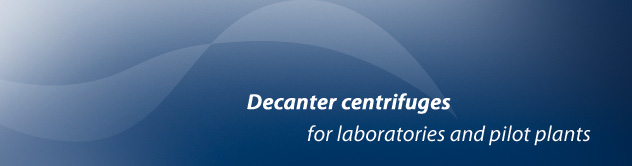 Decanter centrifuges for Laboratories and pilot plants